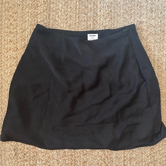 Cotton Black Mini Skirt - Picture 1 of 1